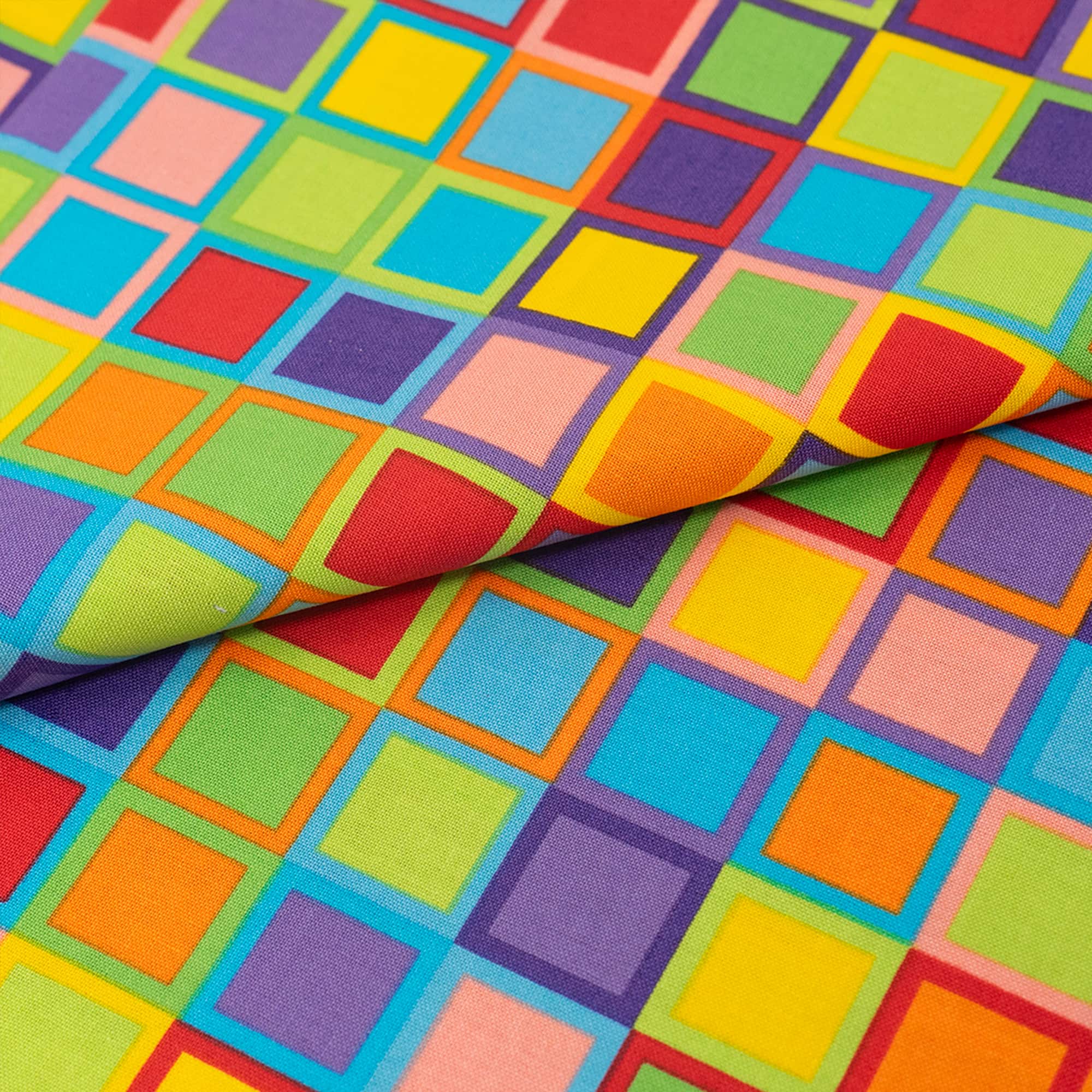 SINGER Rainbow Blocks Cotton Fabric